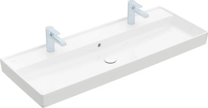 Villeroy & Boch Collaro Schrankwaschbecken 1200x270x160mm, mit Überlauf, Ceramic Plus, weiß alpine
