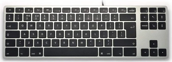 Matias RGB Wired Aluminium TKL Mac Keyboard, schwarz/grau, USB, UK