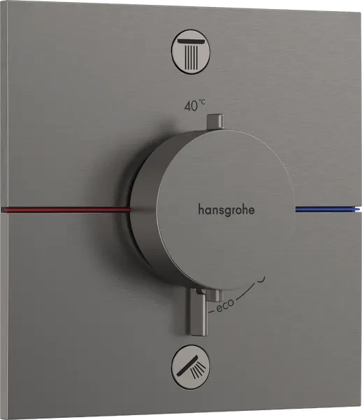 Hansgrohe ShowerSelect Comfort E Thermostat Unterputz für 2 Verbraucher brushed black chrome