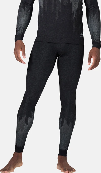 Odlo Kinship Performance Wool Warm Tights Hose lang black melange (Herren)