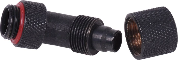 Aquatuning HF Schraubanschluss 45° G1/4" AG auf 11/8 drehbar, schwarz