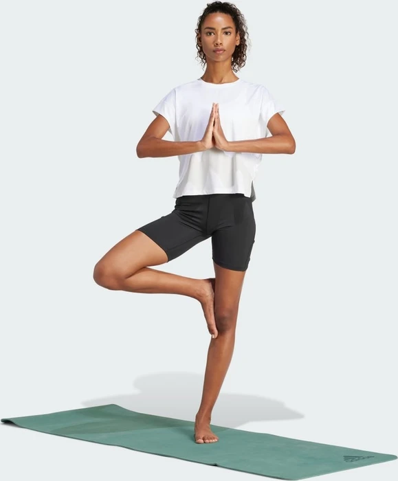 adidas Studio Funktionsshirt kurzarm white/grey two (Damen)