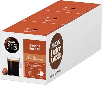 Nestlé Nescafe Dolce Gusto Caffe Grande Intenso Kaffeekapseln, 48 Stück (3x 16 Stück)