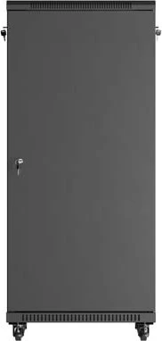 Lanberg 19" Rackschrank 27HE, freistehend, Flat Pack, Glastür, IP20, RAL 9004, 600mm tief