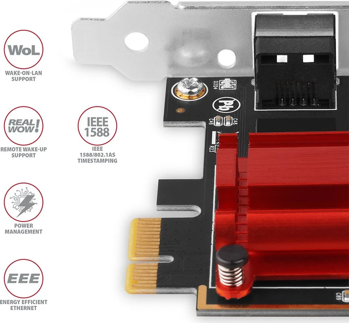 Axagon 2.5G LAN-Adapter, RJ-45, PCIe 2.1 x1