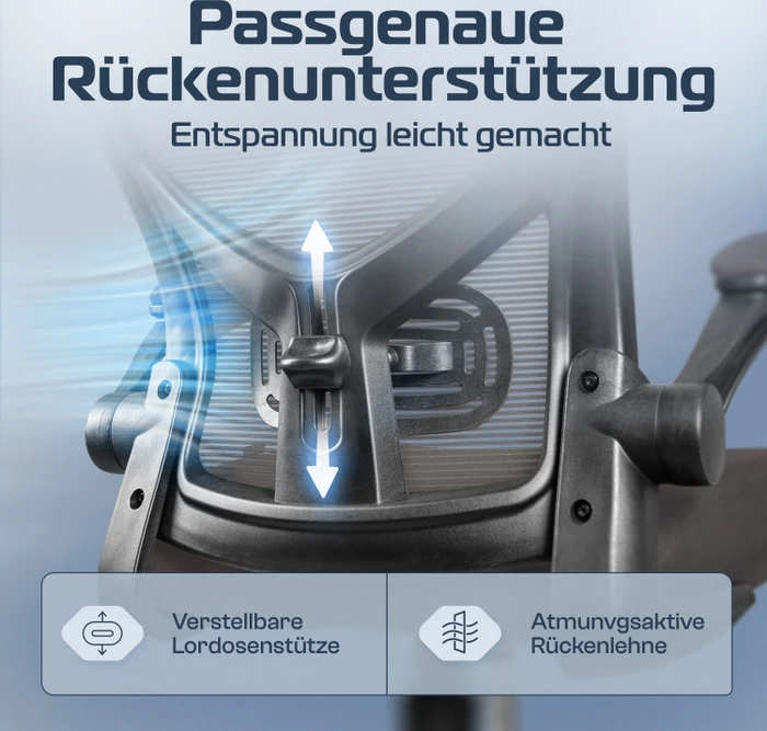 Clouvou SmartSeat Bürostuhl, anthrazit