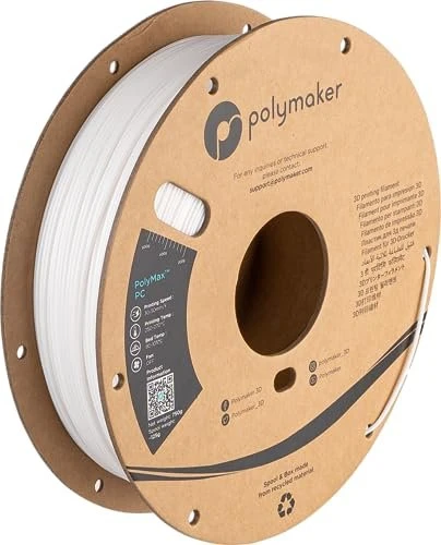Polymaker PolyMax PC, true white, Spule, 1.75mm, 750g