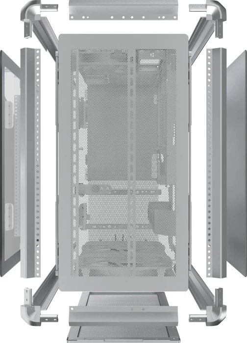 Cooler Master MasterFrame 500 Mesh, silber, Glasfenster