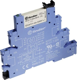 Finder Koppelrelais, 1W, 6A, 24VDC