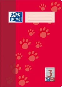 Oxford Schulheft, A4, Lineatur 3, rot, 16 Blatt