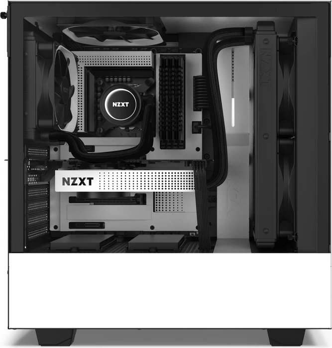NZXT H510i, weiß, Glasfenster