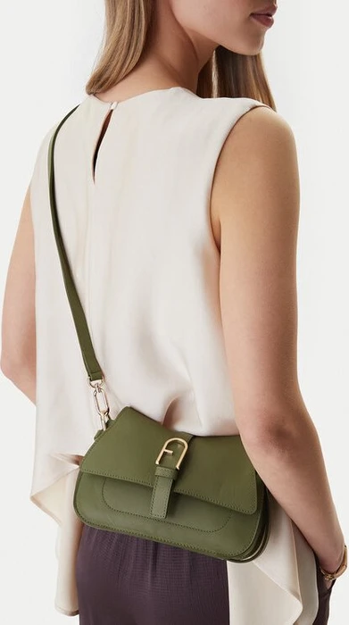Furla Flow Mini Schultertasche avocado