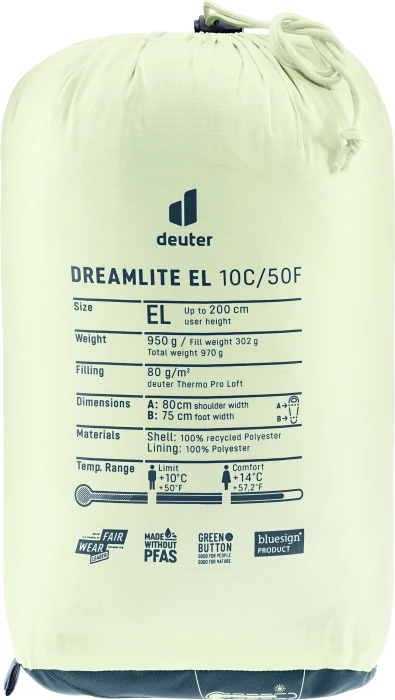 Deuter Dreamlite 10° EL Mumienschlafsack nautic/breeze