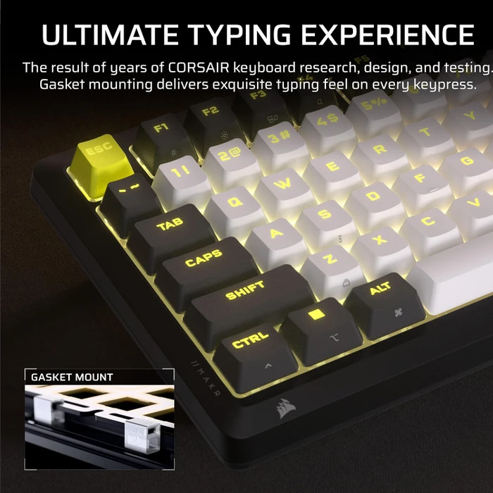 Corsair Makr Pro 75, schwarz, Corsair MGX Hyperdrive, USB, UK