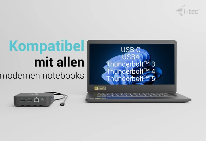 i-tec DP Dual HDMI Docking Station with Power Delivery 100 W, USB-C 3.1 mit DisplayPort 1.4 [Stecker]