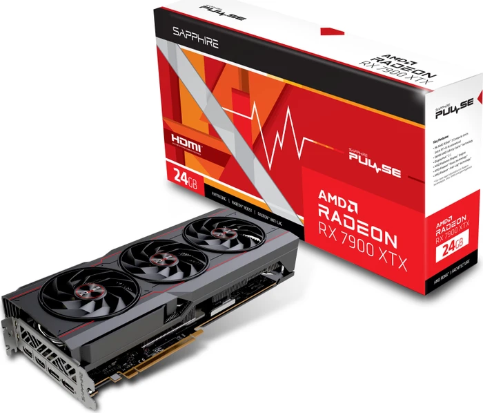 Sapphire Pulse Radeon RX 7900 XTX, 24GB GDDR6, 2x HDMI, 2x DP, lite retail