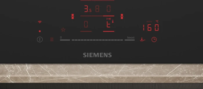 Siemens iQ500 ED81AHQ26E Induktionskochfeld mit Kochfeldabzug autark mattschwarz