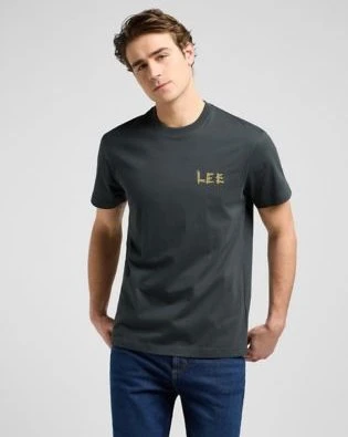 Lee Relaxed Graphic T-Shirt kurzarm washed black (Herren)