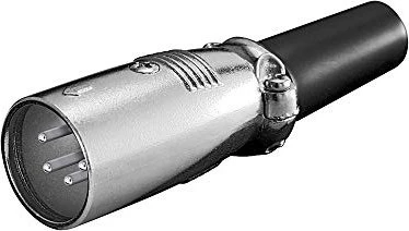 Wentronic 11681 4-poliger Mikrofonstecker MIC 4 – Silber, Robuste Qualität