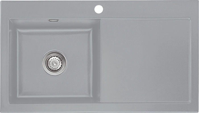 systemceram Mera 90 Einbau Becken links titan