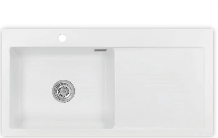 systemceram Mera 100 SL Einbau Becken links polar