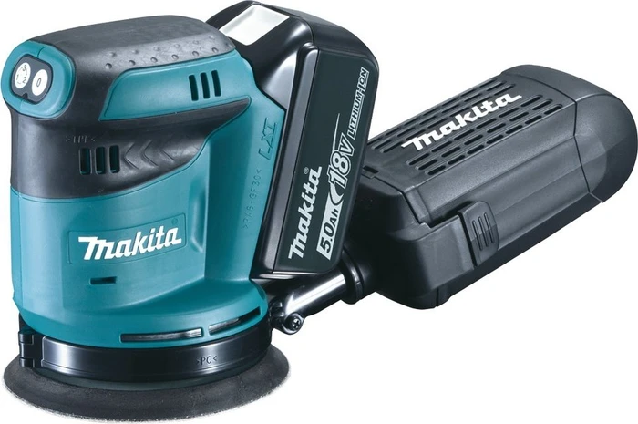 Makita DBO180RTJ Akku-Exzenterschleifer inkl. MAKPAC + 2 Akkus 5.0Ah
