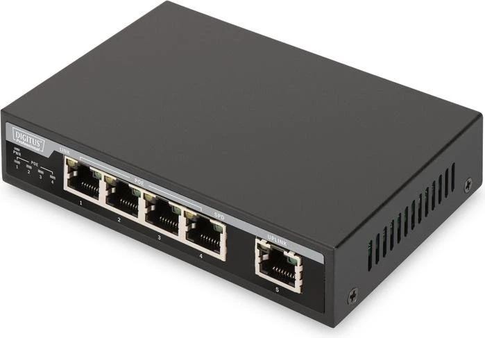 Digitus Professional DN-953 Desktop Switch, 5x RJ-45, 62W PoE+