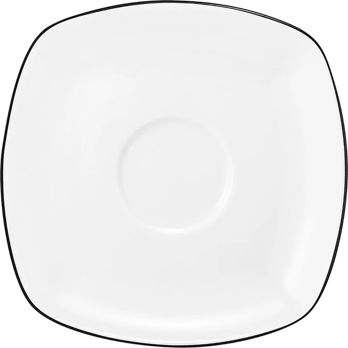 Seltmann Weiden Lido Black Line 10826 Tee-Untertasse eckig 14.5x14.5cm