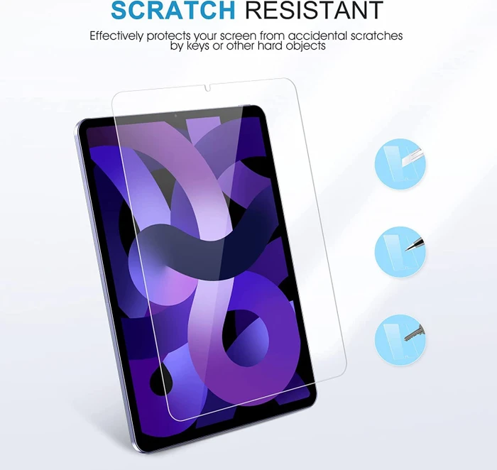 Sparin Panzerglas Schutzfolie für Apple iPad Air 4, Apple iPad Air 5, Apple iPad Pro 11