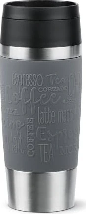 Emsa Travel Mug Classic Coffee and Tea Isolierbecher 360ml pfeffergrau