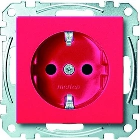 Merten System M SCHUKO-Steckdose, rubinrot