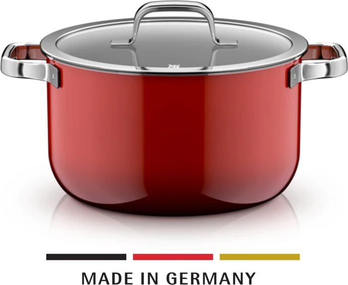 WMF Fusiontec Functional - Pentola piccola 16 cm, coperchio in vetro, a induzione, 1,3 l, in ceramica high-tech, 4 funzioni di versamento, resistente al forno, antigraffio, made in Germany, colore