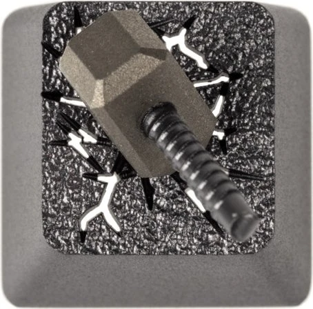 Zomoplus Keycap Hammer, Acryl, Aluminium, Titanium, grau/schwarz, 1 Taste