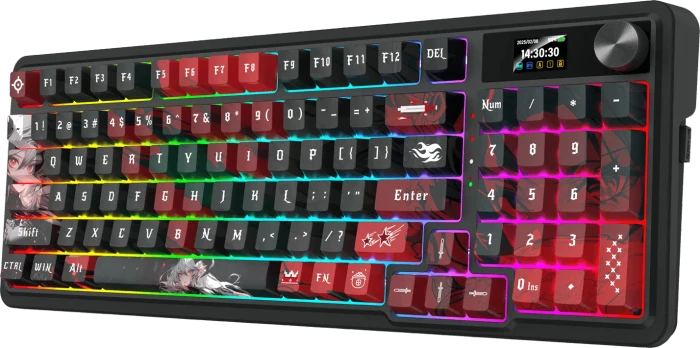 Redragon Artemis K719 Pro Wireless, Anime Edition, LEDs RGB, Hi-Fi Custom, USB/Bluetooth, US