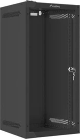 Lanberg WF10 Series 10" Rack Wandschrank 12HE, hängend, Flatpack, Glastür, IP20, RAL 9004, 310mm tief