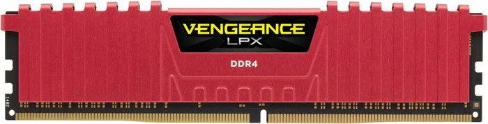 Corsair Vengeance LPX rot UDIMM 4GB, DDR4-2400, CL14-16-16-31