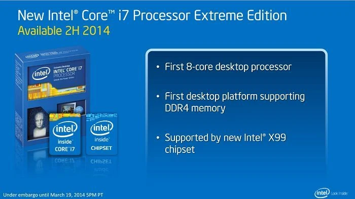 Intel Core i7-5960X Extreme Edition, 8C/16T, 3.00-3.50GHz, boxed ohne Kühler