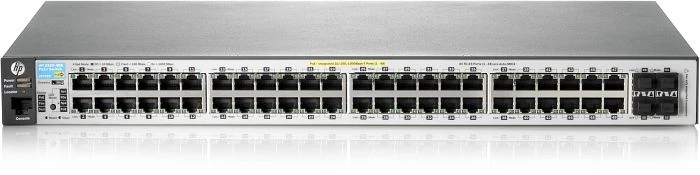 HPE Aruba 2530 48G Rackmount Gigabit Managed Switch, 48x RJ-45, 4x SFP, 382W PoE+