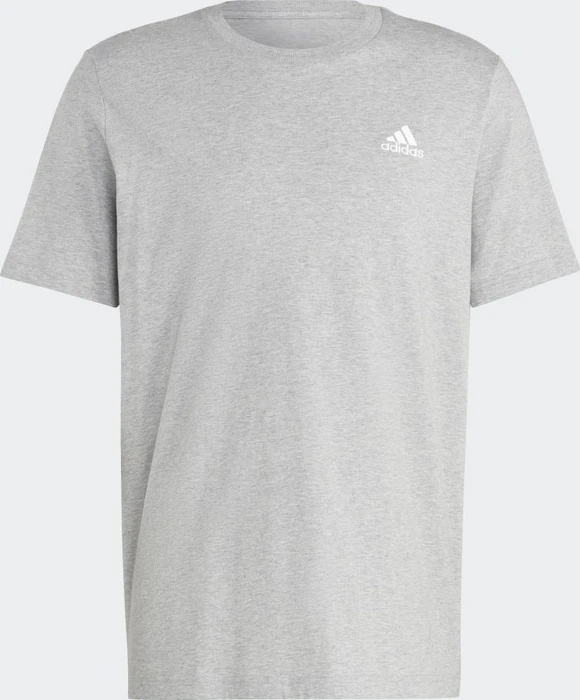 adidas Essentials Single Jersey Embroidered Small Logo T-Shirt kurzarm medium grey heather (Herren)
