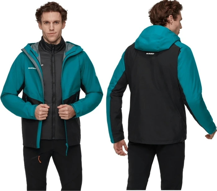Mammut Alto Light 3in1 HS Hooded Funktionsjacke deep teal/black (Herren)