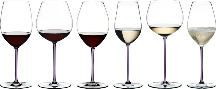 Riedel Fatto A Mano Champagner Weinglas violett