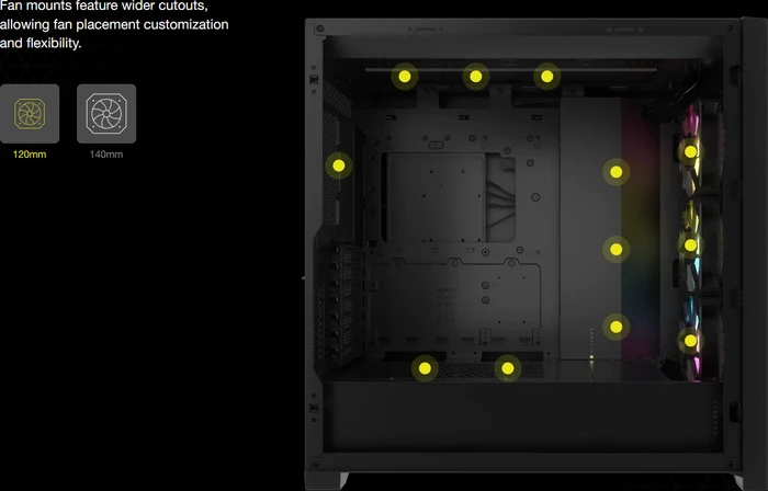 Corsair iCue 5000D RGB Airflow, weiß, Glasfenster