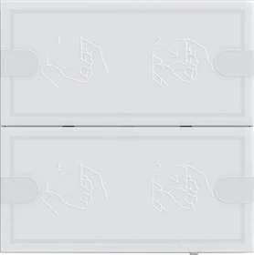 Gira KNX Tastsensor 4 Komfort 2-fach weiß