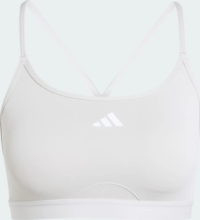 adidas Aeroreact Training 3-Streifen Sport-BH beige (Damen)