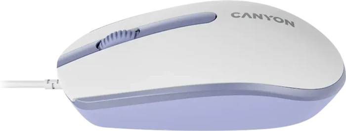 Canyon M-10 Wired Mouse, weiß/violett, USB