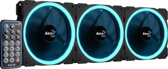 AeroCool Orbit RC, LED-Steuerung, Fernbedienung, 120mm, 3er-Pack