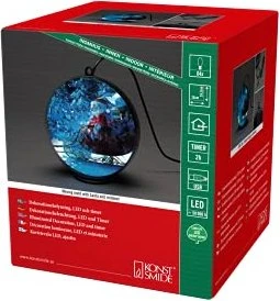 Konstsmide Motiv Kunststoffkugel Weihnachtsmann LED 64x