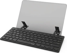 Hama KEY4ALL X2100 Multi-Device Tastatur mit Standfunktion, schwarz, Bluetooth, DE (00123523)