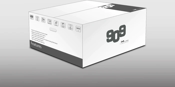 In Win 909 silber, Glasfenster