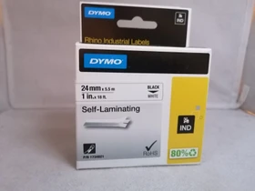 Dymo Rhino Industrial Beschriftungsband, 24mm, schwarz/weiß